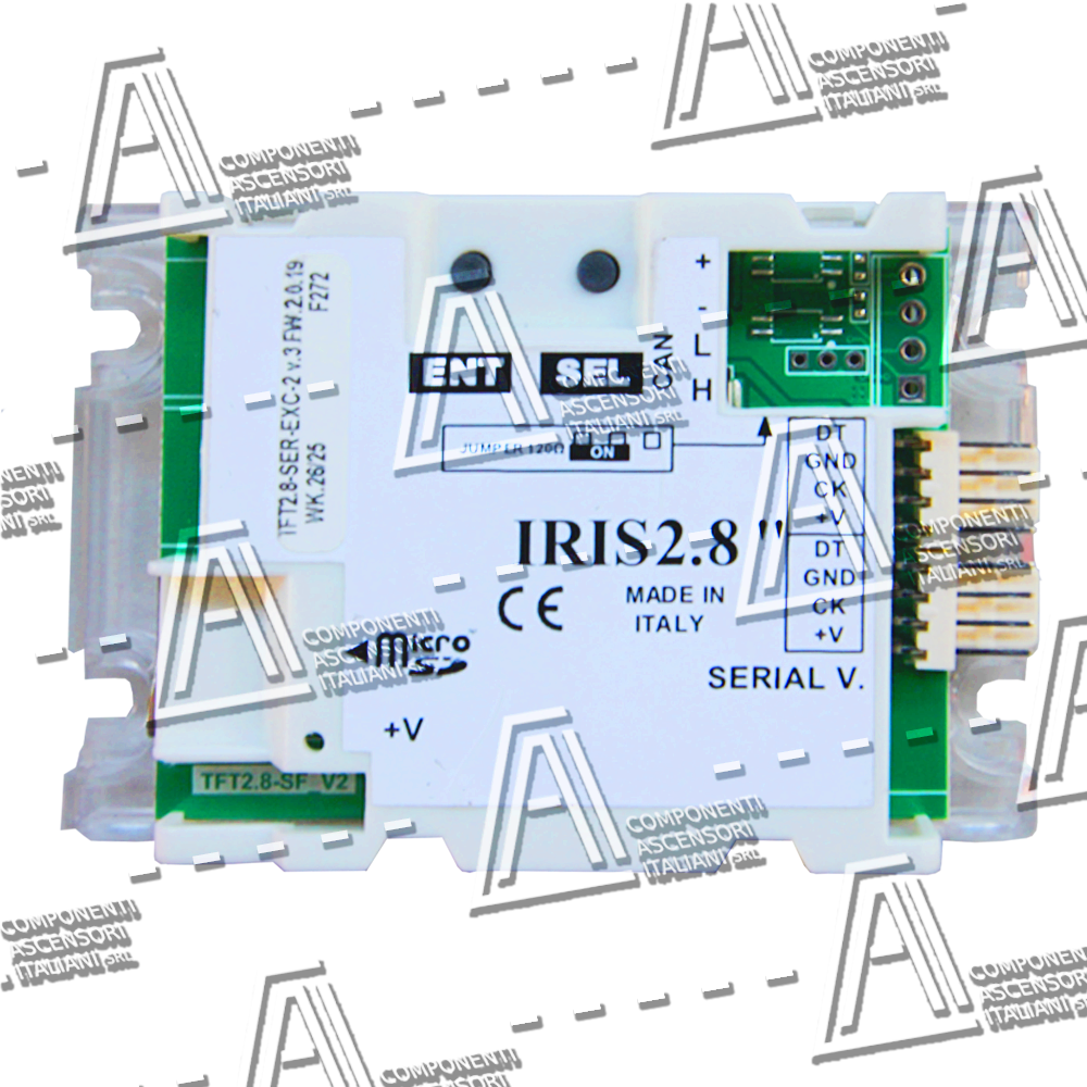 DISPLAY IRIS PARALLELO C+/C - 2.8" VETRO DA 2mm. - TFT2.8-PAR-2 - immagine 2