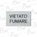 TARGA  ALLUMINIO ARGENTO    VIETATO FUMARE Misura  100x60x1mm