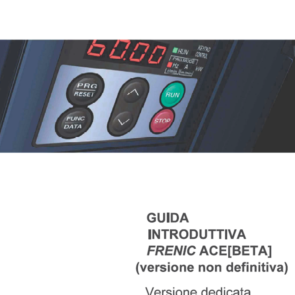 Manuale inverter Frenic Ace